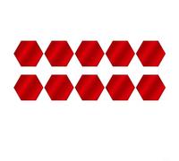 Risveglio 24 calcomanías hexagonales doradas para pared, azulejos de mosaico autoadhesivos de acrílico para decoración del hogar, calcomanías reflectantes (M, 24 unidades, rojo)