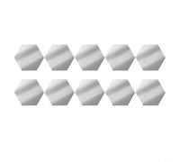Risveglio 24 calcomanías hexagonales doradas para pared, azulejos de mosaico autoadhesivos de acrílico para decoración del hogar, calcomanías reflectantes (M, 24 unidades, plateadas)