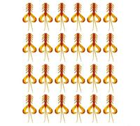 Risveglio 24 piezas para TPR para señuelos de pesca suaves, cebo de camarón bailando, 7 cm, cebos simulados Luya para pesca de agua dulce en agua salada, negro, verde y marrón para rojo (marrón)