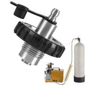 Risveglio Adaptador de conector de cilindro de buceo de acero inoxidable, para G5/8 rosca externa DIN a inflador macho de 8 mm con cubierta antipolvo para exploración subacuática