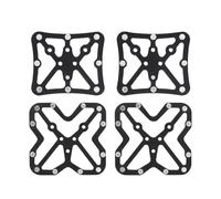 Risveglio Adaptador de plataforma de pedal de bicicleta para tacos SPD KEO, convertidor antideslizante de aleación de aluminio CNC para bicicleta de montaña de carretera, negro, pequeño