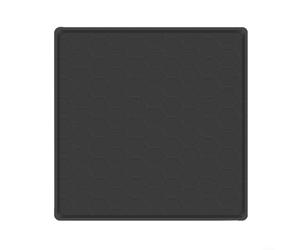 Risveglio Alfombrilla de silicona lavable para refrigerador, 60 x 60 cm de profundidad, bandeja de goteo, nevera, lavadora, cuenco para mascotas, fácil de limpiar, color negro