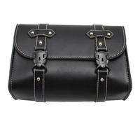 Risveglio Alforja eléctrica vintage para bicicleta, PVC, impermeable, bolsa de almacenamiento para motocicleta, alforja lateral retro, 27 x 10 x 175 cm, color negro