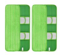 Risveglio Almohadillas de microfibra para fregona Swiffer Sweeper XL, recambios reutilizables de limpieza en seco y húmedo, paños de piso de 12 mm de grosor, vinilo laminado, madera dura, verde, 4