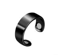 Risveglio Anillo abierto magnético de aleación de zinc ajustable negro | Fuerte sujeción magnética, diseño abierto ajustable, construcción de aleación de zinc, acabado negro