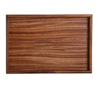 Risveglio Bandeja para servir té de nogal acabada a mano, plato minimalista de estilo japonés para sala de estar, estudio, diseño ergonómico, fácil de transportar (33 x 23 x 2,6 cm)