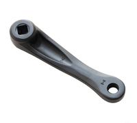 Risveglio Brazo de manivela izquierda para bicicleta, aleación de aluminio, agujero rómbico de 14 mm, pedal de rosca de 140 mm (140 mm)