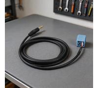 Risveglio Cable auxiliar de repuesto Blaupunkt de 8 pines ISO a 3,5 mm Aux | Cable de entrada de audio AUX de 8 pines a 3,5 mm para radio de coche, compatible con estéreo blaupunkt, chapado en oro
