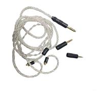 Risveglio Cable de audio 3 en 1 MMCX chapado en plata, 8 hebras de color amarillo Dan Silk Audio Wire SE215 SE535 SE425 SE846, ligero 1,2 m blanco