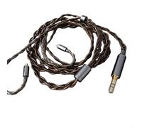 Risveglio Cable de auriculares de PVC de 3,5 mm a 2 x 0,78 mm, cable de repuesto de actualización de auriculares de alta fidelidad para IEMs (120 cm, chapado en oro)