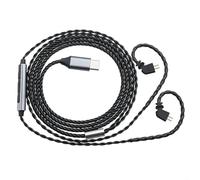 Risveglio Cable de auriculares desmontable de 0,78 mm, 2 pines, OFC chapado en plata con micrófono, gancho ergonómico para Shure MMCX A2DC (TFZ 0,78)