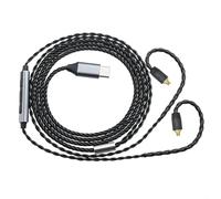 Risveglio Cable de auriculares desmontable de 0,78 mm, 2 pines, OFC chapado en plata con micrófono, gancho ergonómico para Shure MMCX A2DC (IE200/300/600/900)