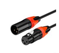 Risveglio Cable de extensión XLR macho a hembra, interconexión equilibrada OFC para grabación de audio profesional, eventos en vivo, micrófono, altavoz mezclador para rojo (10 m rojo)