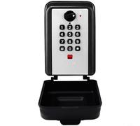 Risveglio Caja de seguridad impermeable para llaves montada en la pared con botón de bloqueo de código e interior espacioso hecho de aleación de aluminio y zinc, seguro sin llave para el hogar o el