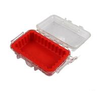 Risveglio Caja seca impermeable sellada ABS, a prueba de golpes a prueba de presión, caja de almacenamiento al aire libre, aventura, camping, senderismo, caja portátil 20x11x6cm para rojo (rojo)