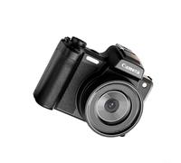 Risveglio Cámara digital 4K de 68 MP con zoom óptico de 28X y pantalla abatible, cámara de vlogging WiFi para principiantes, soporte de micrófono externo, 1200 mAh, negro (DC101 negro)