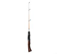 Risveglio Caña de pescar en hielo, 2 secciones de fibra de vidrio sólida con asiento de carrete en espiral para pesca de invierno, 50 60 70 cm (50 cm F)