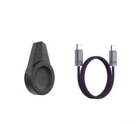Risveglio Cargador inalámbrico rápido para Huawei Watch para GT 6, Watch 5 para Pro, 4, para GT Cyber, almohadilla de carga portátil ABS de PC con cable de datos (juego negro)