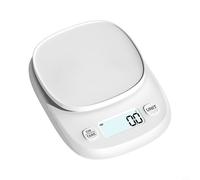 Risveglio Cocina electrónica para báscula con 0,1 g, 5 kg de capacidad, pesador de alimentos, café, té y cocina, cocina limpia fácil de usar