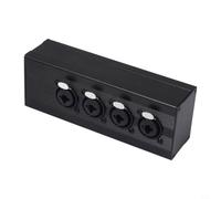 Risveglio Combinador de audio pasivo XLR de 4 canales, mezclador de micrófono XLR equilibrado con chasis de aluminio, distribuidor de señal de bajo ruido para estudio, escenario y transmisión en vivo