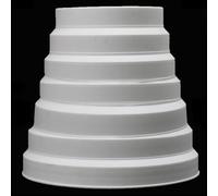 Risveglio Conector reductor de conducto de ventilador extractor, adaptador de tubo redondo de 80 mm, 100 mm, 110 mm, 120 mm, 130 mm, 140 mm, 150 mm, material ABS blanco