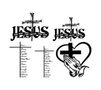 Risveglio Decoración de pared de metal cristiano con diseño de manos rezando, Escritura edificante para la entrada del hogar (D)