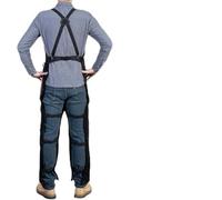 Risveglio Delantal de soldadura reversible de terciopelo resistente con bolsillos de remaches, correa cruzada, arte de herrero