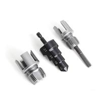 Risveglio El kit de rosca de tubo de metal incluye para cortadores duales, escariador, broca escalonada de 15-31 mm, compatible con taladro eléctrico de tubos de 1/2 y 3/4, uso doméstico y taller (3