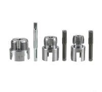 Risveglio Enhebrador de metal integrado PPR tuberías de agua 20/25/30 mm, aplicaciones de fontanería de corte de rosca externa interna, plata (20+25+30mm)