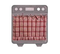 Risveglio Falda de horno de granja hecha a mano con volantes, para cubierta de estufa de mezcla de algodón suave, asas estándar, decoración de ocultación de desorden de cocina, sombra de avena