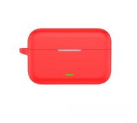 Risveglio Funda de silicona para Realme Buds T500 para Pro, funda protectora antiarañazos con carcasa para auriculares, color blanco (rojo)