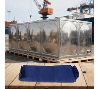 Risveglio Funda protectora de 1000 litros IBC, tela Oxford 210D para tanque de aluminio con solapas de acceso, protección de almacenamiento de agua al aire libre estabilizada contra rayos UV, azul