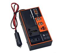 Risveglio Inversor de coche de 200 W CC 12 V 24 V a CA 220 V adaptador convertidor de corriente con 6 puertos USB, monitor de voltaje en tiempo real para viajes en vehículos