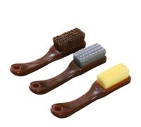 Risveglio Juego de 3 cepillos ergonómicos para mini cepillos para material de polipropileno, 13 x 2,6 cm, para peine compacto para barba y aseo del cabello, corte de pelo profesional, viaje portátil y