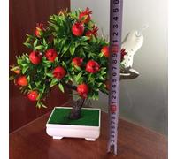 Risveglio Juego de bonsái de frutas artificiales realistas, 23 plantas falsas con accesorios, para flores de imitación de plástico, para decoración del hogar con chile naranja, melocotón y naranja