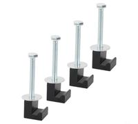 Risveglio Juego de clips de fijación de aleación de aluminio tipo J para caja de herramientas para modificación, reemplazo directo (paquete de 4, negro)