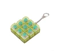 Risveglio Juego de juguetes portátiles con teclado LED, para aliviar el estrés, llavero con luces, hogar, oficina, escuela, viajes, PC, alivio de ansiedad, adultos (mismo color)