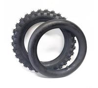 Risveglio Juego de neumáticos interiores y exteriores de motocicleta, tubo de butilo grueso con válvula TR4 recta/curva, tracción mejorada en húmedo y resistencia a pinchazos, scooter todoterreno