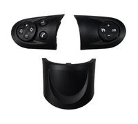 Risveglio Juego de tapas para botón de interruptor de volante y tapa inferior de ABS negro para modelos Cooper R55, R56, R57, R58, R59, R60, R61