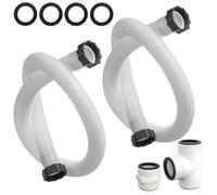 Risveglio Kit adaptador de manguera de bomba de filtro de piscina de 1.5 pulgadas para Intex, 2 mangueras con juntas de conector en T divididas