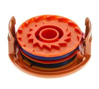 Risveglio Kit de bobina y tapa para recortadora de césped de jardín para | Cubierta de cabezal de repuesto con línea de 1,5 mm, parte de plástico naranja para desbrozadora de 350 W