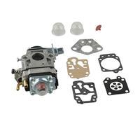 Risveglio Kit de carburador de apertura lateral de 15 mm, 43 cc, 47 cc, 49 cc, 52 cc, cortador de setos, cortadora de césped, sierra de aire para reparación de mezcla de combustible