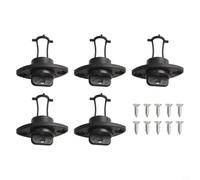Risveglio Kit de tapón de drenaje de barco de 5 piezas con tornillos, drenaje de PP para kayak, canoa, bote, pozo de peces, cofre de hielo para popa de barco