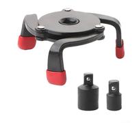 Risveglio Llave de filtro de aceite ajustable, diseño de 3 garras, 50-80 mm, llave de engranaje de alto par con adaptadores de manga, Reino Unido