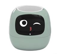 Risveglio Maceta interactiva con pantalla integrada, sensor autónomo de humedad y luz, maceta de riego automático, fácil jardinería interior blanca (verde)