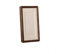 Risveglio Marco de fotos de madera maciza de 8 x 15 cm con alfombrilla beige de 4 x 11 cm, acabado de nogal para decoración del hogar (A)