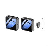 Risveglio Micrófono Lavalier inalámbrico con reducción de ruido, vida útil de 6 a 8 horas, alta SNR 60 dB, para micrófono compacto con clip, transmisión y grabación en vivo al aire libre (1 a 1)