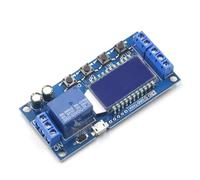 Risveglio Módulo de relé de retardo de 6 a 30 V con pantalla LCD, interruptor temporizador cíclico de salida de 5 A, parámetros personalizables, control industrial