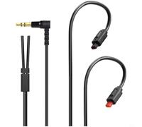 Risveglio OFC - Cable de auriculares de 4 hebras de 120 núcleos, trenzado libre para audiófilos IEM Studio Travel Negro (TPE)