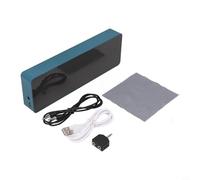Risveglio Pantalla de música LED, medidor VU RGB de 16 x 24 con 84 efectos, indicador de nivel de audio alimentado por USB, barra de luz reactiva de sonido con alarma de reloj, azul y negro
